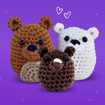 Willy Wolle Häkelset für Neulinge Familie Bär Anfaenger Lernen Haekeln Video Anleitung