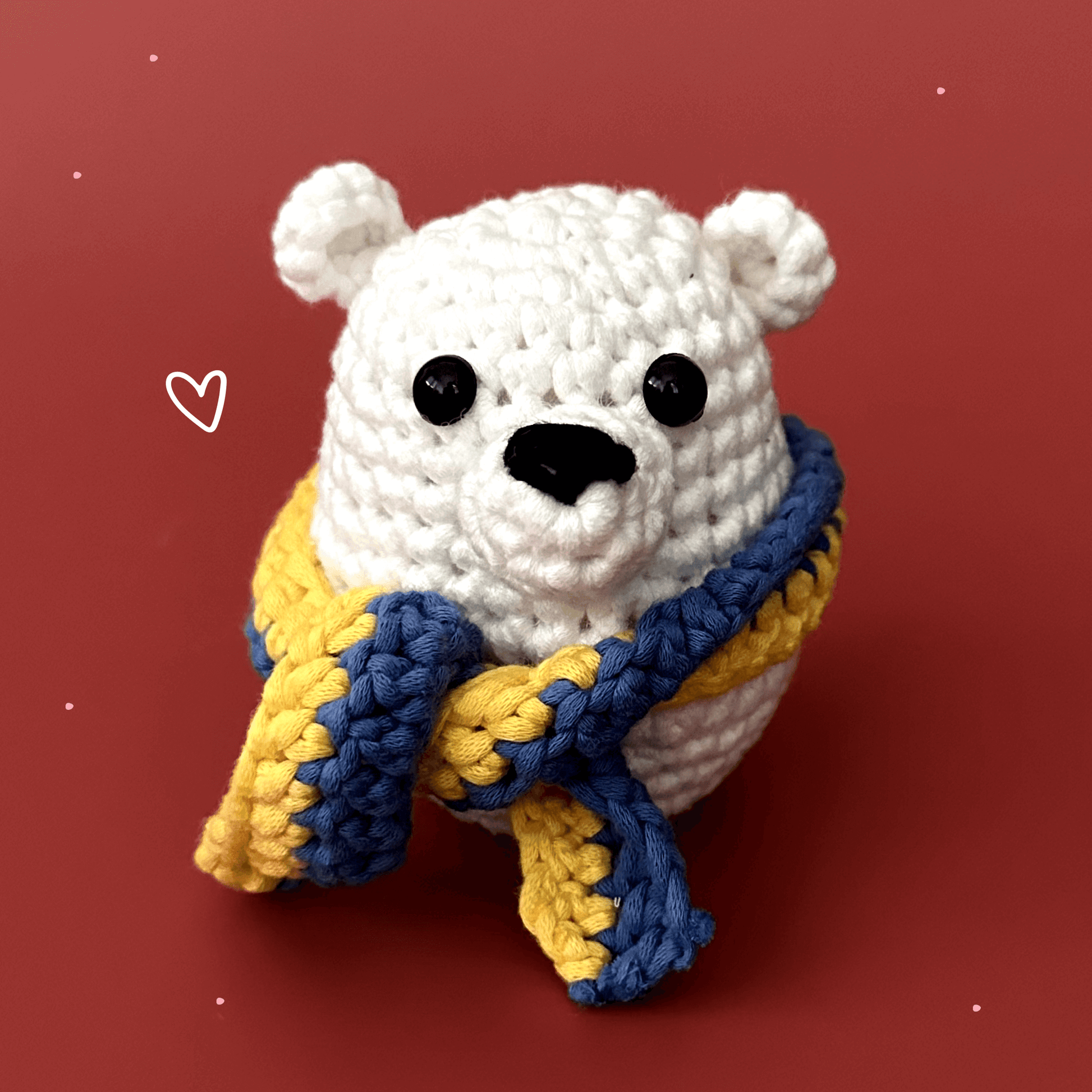 Willy Wolle Häkelset für Neulinge mit Schal in blau/gelb Emil der Eisbär Anfaenger Lernen Haekeln Video Anleitung